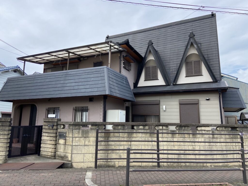 泉佐野市　外壁塗装　屋根塗装工事の施工前写真