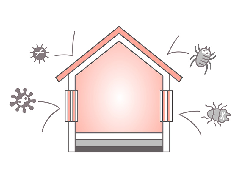 防虫対策した家
