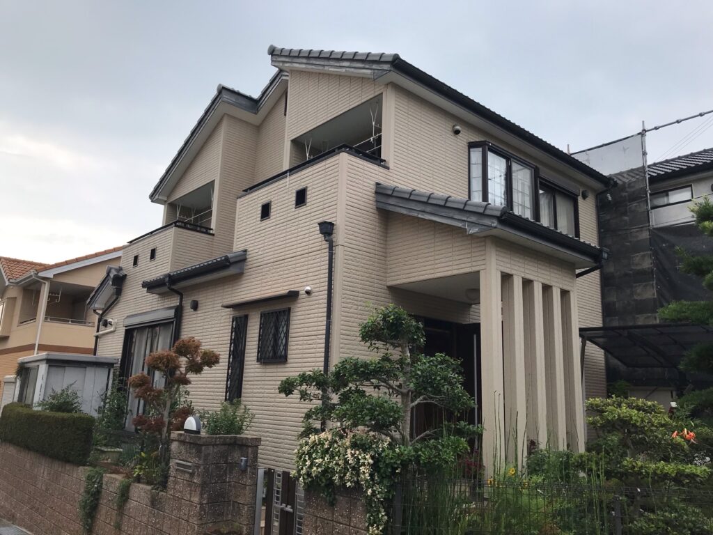 施工事例｜泉南市Ｓ様邸 外壁塗装工事の施工前写真
