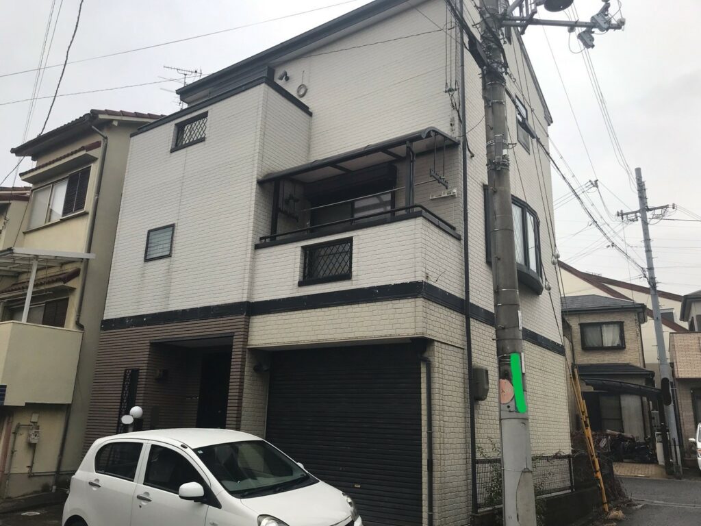 岸和田市S様邸｜外壁塗装工事｜PX-734に帯アクセント12-50Vで上品な仕上がりにの施工前写真